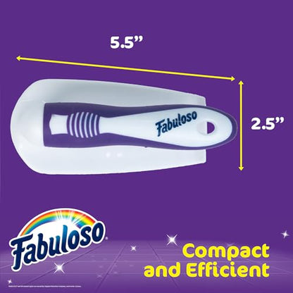 Fabuloso Cleaning Brush with Handle Compact Handheld Household Scrub Brush Kitchen Bathroom Baseboards Tile and Floors Firm Bristles Indoor Surface Cleaning White Purple 5.5 Inch Everyday Cleaning - size: Scrub Brush w/ Handle