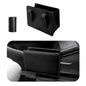 Yourkar Car Trash Can, Foldable Waterproof Leather Car Garbage Organizer Holder, Automotive Mini Dustbin Container with One Roll Trash Bag, Universal Interior Car Accessories (Black) - color: Black