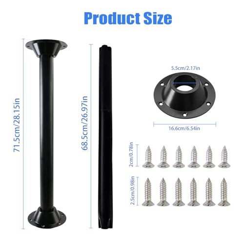 PACEWALKER 27" RV Table Legs and Bases Aluminum RV Table Base Mount Bases and Legs,RV Dinette Pedestal for RV, Boat, Outdoors, Dock, Camper for Camper and Deck Trailer Motorhome