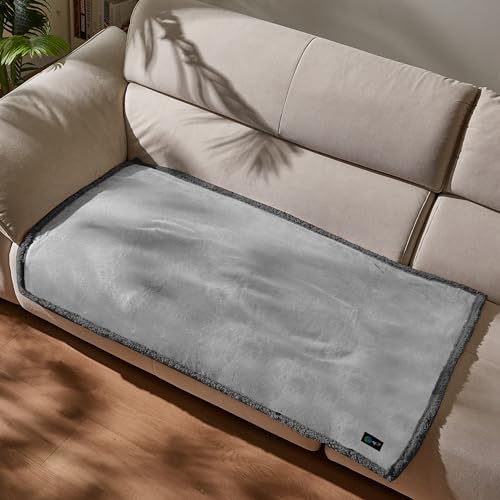 Kritter Planet Waterproof Reversible Pet Blanket for Small Dogs | 30 x 50 Inch, Washable Pet Protector for Sofa, Couch, Crates and Car Seats, Guards Against Fur, Dirt and Everyday Spills - color: Grey/Charcoal Grey, size: 50"x30"