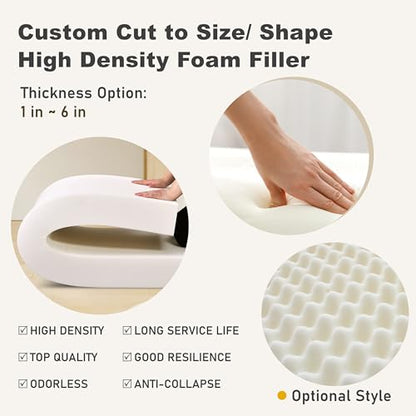 SINCERE Custom Chair Cushions Pads Indoor Outdoor, High Density Foam Back Pillow with Ties for Dining Room Kitchen, Non-Slip Waterproof Patio Furniture Deep Seating Pad, Fade-resistant Removable Cover - color: Custom Chair Pads