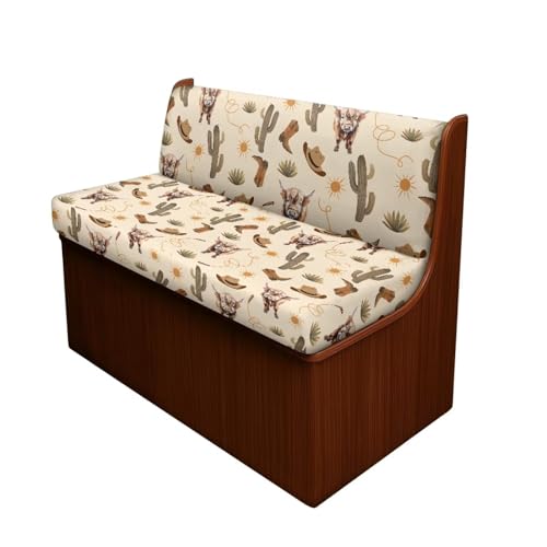 Cactus RV Dinette Cushion Covers RV Stretch Sofa Seat Slipcovers Highland Cow Camper Cushions Slipcover Camper Decorations for Inside Gifts for RV Campers Decor - color: Cactus Highland Cow