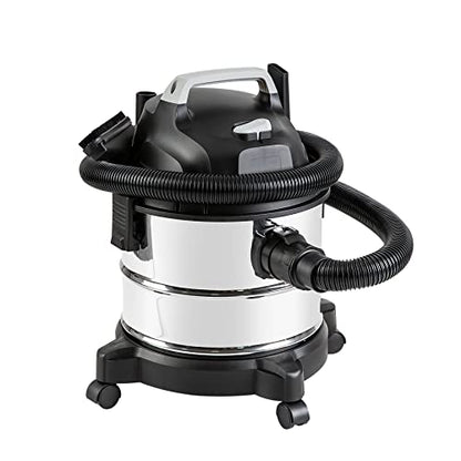 Amazon Basics Wet Dry Shop Vacuum Cleaner, 4 Gallon, 3 HP Stainless Steel, Grey/Black - size: 4 gallon Shop, 3 HP