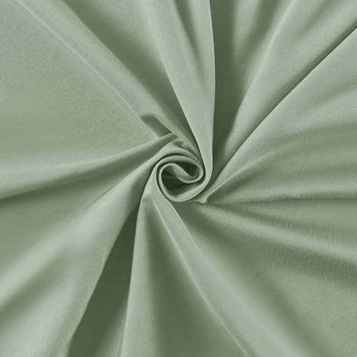 VACVELT Cot Fitted Sheet, 31 x 75 Inch Light Green Cot Sheets, Ultra Soft and Breathable Microfiber Bed Cover Snug Fit for Narrow Twin/RV Bunk/Camper Bunk/Guest Beds/Trifold Mattress - color: Light Green