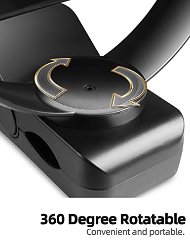 Viniper 6 inch Rechargeable Clip on Fan, 5000mah Battery Desk Fan : 360° Rotation & 3 Speeds Strong Wind Portable Fan, 8-30 Working Hours, Quiet and Powerful (Black) - color: Black, style: 5000mah Clip fan