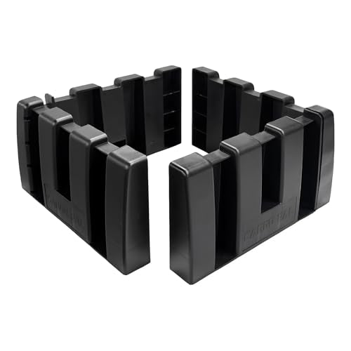4 PCS Multipurpose Cargo Organizer Blocks, Plastic Trunk Storage Organizer Blocks for Felt Carpet, Space Saving Cargo Trunk Divider Adjustable Blocks for Truck SUV Van