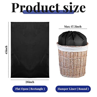 Woanger 12 Pack 28 x 45 Inch Extra Large Laundry Bags Bulk Washable Travel Laundry Bag with Drawstring Closure Large Dirty Clothes Organizer for College Dorm Home Hotel Camping(Black) - color: Black
