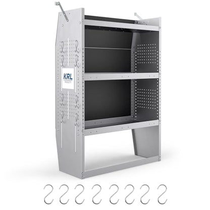 SV-3246 Steel Low/Mid/High Roof Van Shelving Storage System Fits Transit, GM, NV, Promaster and Sprinter, Contoured Shelving Unit, 32" W * 46" H * 13" D