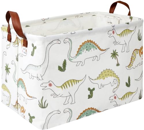 NTAOHAMPER Rectangular Dinosaur Basket, Books Box, Storage Trunk, Gift Basket, Room Decor(Light Dinosaur) - color: Light Dinosaur