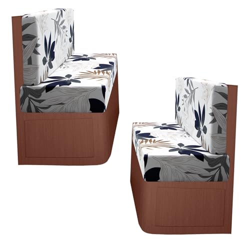 FUANGUI RV Dinette Cushion Covers Stretch Camper Booth Seats Replacement Washable Sofa Furniture Protector (A1, 2 Bench & 2 Backrest Covers) - color: A1