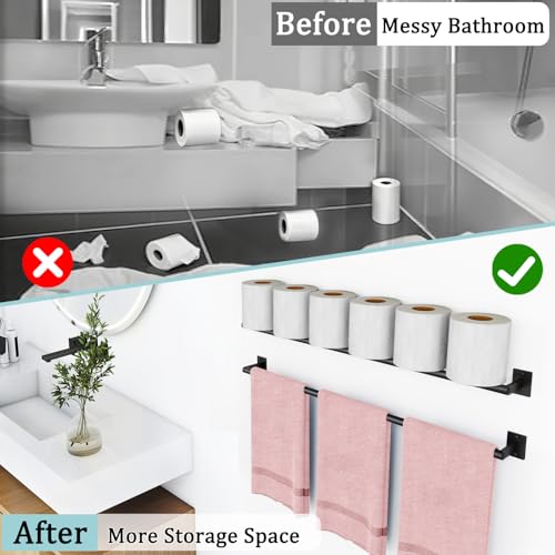 2 Packs 32 Inch Bathroom Towel Bar, 2Pcs Towel Racks for Bathroom, JIAPAIDUO Bathroom Towel Rack Wall Mounted, Bath Hand Towel Holder Organizer, Modern Home Decor Towel Rod Bathroom, Matte Black - size: 32 inch (2 Packs)