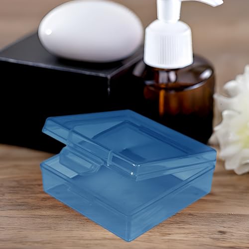 Soap Container, Shower Square Bar Holder Fit Handmade Soap, Travel Soap Case (Blue) - color: Blue