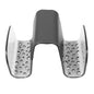Spectrum Sink Saddle for Kitchen Sink Gray Slate Tint Sponge and Brush Holder Organizer, Dish Brush and Sponges Plastic Saddle Caddy for Double Sink Storage with Drain Holes for Quick Drying