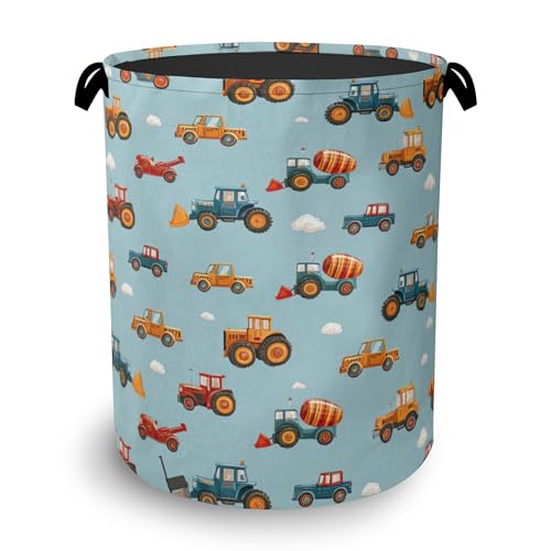 Cute Cars Laundry Basket,Foldable Oxford Cloth Tote Bag Laundry Hamper Clothes Storage Bucket Organizer for Bedroom Laundry Storage Dormitories 16" x 20.8" - color: Cute Cars