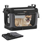 Feandrea Collapsible Dog Crate, 24-Inch Portable Dog Travel Crate for Small Dogs, Oxford Fabric Pet Carrier with 4 Mesh Doors, Handles, Storage Pocket, Water Bottle Holder, Ink Black UPDC016B01 - size: 24.0"L x 16.5"W x 16.5"H