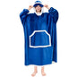 IFNOW Wearable Blanket Hoodie, Oversized Sherpa Fleece Hooded Sweatshirt with Eye Mask, Cozy and Giant Blanket Hoodie with Sleeves Extra Long for Adults Men Women, Navyblue - color: Navyblue, size: Adult