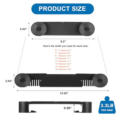 YONGAIJIA New Upgrade 4 Pack Adjustable Pot Lid Holder, Lid Organizer Fits 6" to 14" Lids, with Screw Hole Position and Sticky Wall Mounted Lid Storage Kitchen Cabinets, Cabinet Doors (Black) - color: Black