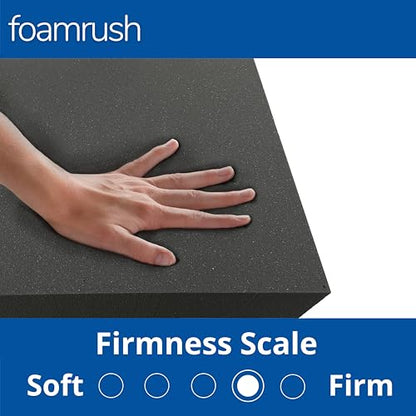 FoamRush 1" x 18" x 20" Charcoal High Density Upholstery Foam Cushion, Upholstery Sheet, Foam Padding, Seat Replacement, Wheelchair Seat & Chair Cushion Replacement, Square, Made in USA - color: Charcoal Foam, size: 1" x 18" x 20"