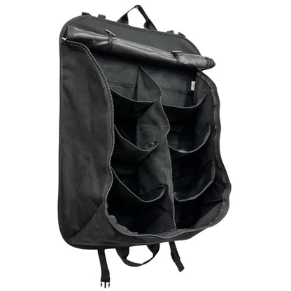 Tire Table Camp Organizer Hanging Storage Bag | 8 Large Pockets | Weatherproof Cover | Heavy-Duty Polyester Cordura Construction | Compact & Adjustable | 28.5" x 21.5" x 6"-10"