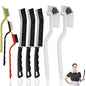 8 Pcs Crevice Cleaning Brush Set – Hard Bristle Cleaning Tools for Grout, Gaps & Narrow Spaces – Multi-Purpose Grout Brush, for Cleaning Bathroom, Shower, Window Tracks, Kitchen - color: Black, White, Red, Yellow