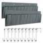 2 Pack RV Hanging Shoe Organizer, 10 Pockets Storage With Sturdy Hooks, Bed Organizer for Shoes, Toys and Tool Accessories, Grey