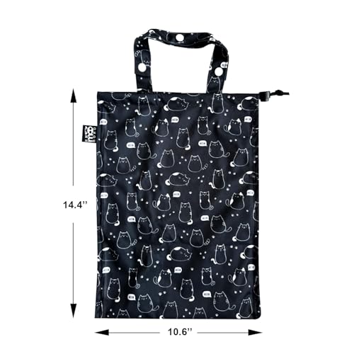 Cute Hanging Car Trash Garbage Bag 100% Leakproof Waterproof Multipurpose for Car Back Front Seat Console with Hanging Strap (Cute Cats) - color: Cute Cats