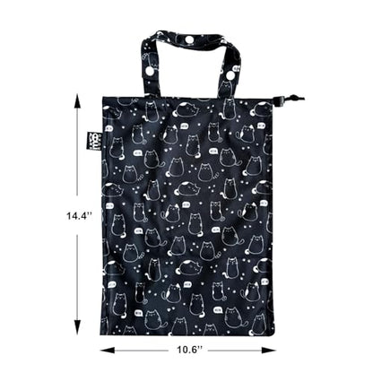 Cute Hanging Car Trash Garbage Bag 100% Leakproof Waterproof Multipurpose for Car Back Front Seat Console with Hanging Strap (Cute Cats) - color: Cute Cats