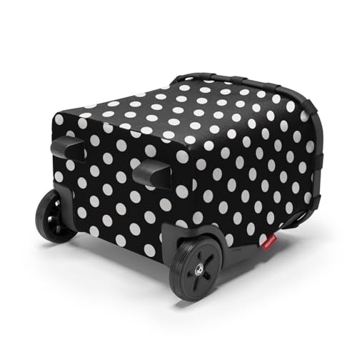 reisenthel carrycruiser dots White - Portable Shopping Trolley with Sturdy Aluminum Frame, Shoulder Strap and Removable mesh Inner Bag -Water-Repellent - color: Dots White