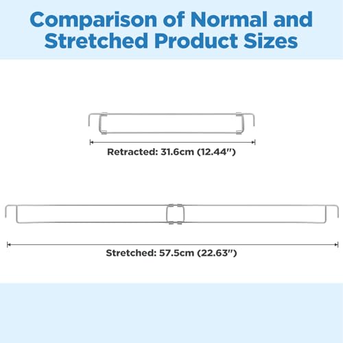 4 Pack RV Refrigerator Tension Rods, RV Fridge Secure Adjustable Bars 12.44"-22.63" for Bars Travel Trailer Motorhome Camper Accessories,Refrigerator, Cupboard, Bookshelf,Kitchen