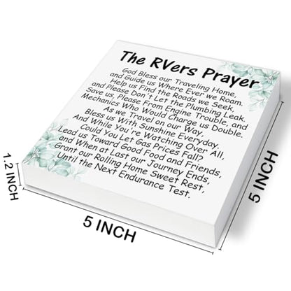 Christian Camper Box Sign Decor the Rvers Prayer Wood Block Sign RV Decorations for Inside Camper