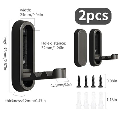 2Pcs Foldable Wall Hooks, Zinc Alloy Folding Hook Black, Heavy Duty Folding Coat Hooks Wall Mounted for Hanging Coat Towels Bags Keys (Black, 2 Pack) - color: Black, size: 2 Pack
