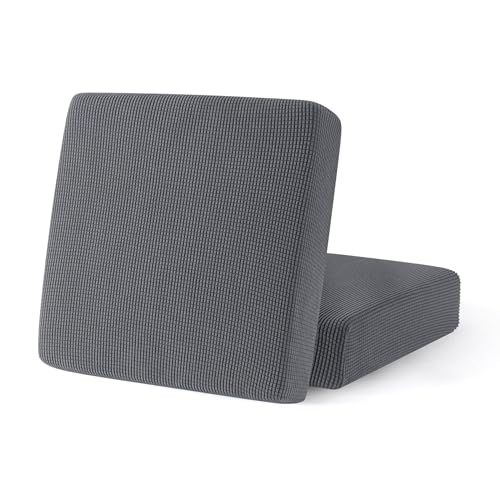 SUBRTEX Stretch Couch Slipcovers RV Covers Chair Loveseat Sofa Cushion Spandex Elastic Furniture Protector for Seat (2 Packs, Grey), 2 Pieces, Light Gray - color: Light Gray, size: 2 pieces
