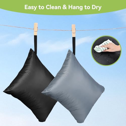 OTraki 2PCS Large Wet Bag 20x24 inch Waterproof Bag for Swimsuit Reusable Wet Dry Bag With Portable Handle Wet Clothes Storage Gym Bag for Beach Pool Drying do not exceed 176℉ Black & Grey - size: 20 x 24 inch