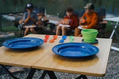 Enamelware for Camping and Backpacking - Camping Cookware Gear Essentials for Outdoor/Indoor Use and Backpacking Adventures (Made by Caddis Sports) (10 Inch Plate (4 Pack)) - style: 10 Inch Plate (4 Pack)