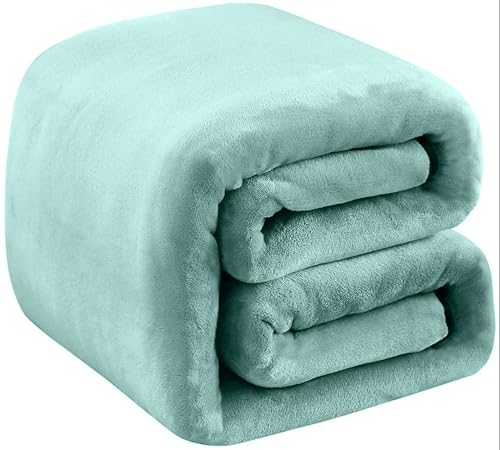 Fleece Blankets for All Season - Premium Lightweight Anti-Static Throw for Travel Size Bed Extra Soft Brush Fabric Warm Sofa Thermal Blanket 51" x 60"(Sage Green) - color: Sage Green, size: Travel (50-Inch-by-61-Inch)