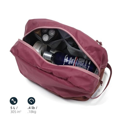 Travel Toiletry Bag 5L, Compact Travel Organizer with Waterproof TPU Wet/Dry Compartment - color: Valkyrie Red, size: 5L