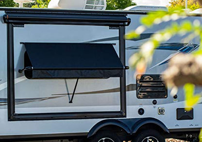 Carefree WG0354E4EB Simply Shade RV Window Awning-Black Vinyl-3.5' (42") - color: Black, size: 3.5' (42")