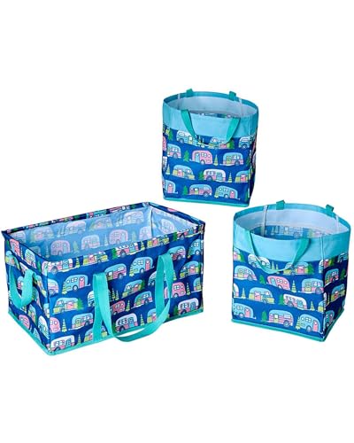 The Lakeside Collection 3-Pc. Everyday Storage Bin Sets - Camper, Blue