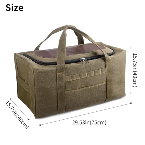 Large Military Duffle Bag Tactical Camping Storage Utility Tote Bag Camping Kitchen Organizer with Deployment Cargo Bag Travel Sports Equipment(Khaki,Large 29.53"x15.75"x15.75") - size: Large 29.53"x15.75"x15.75"