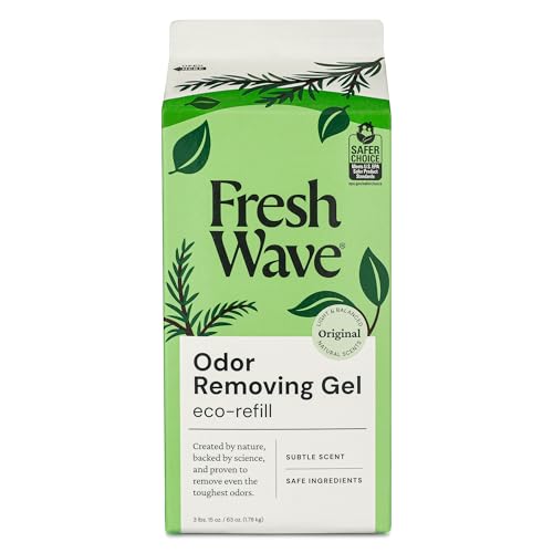 Fresh Wave Original Scent Odor Removing Gel Refill, 63 oz. | Safer Odor Absorbers for Home, Cooking, Trash, & Pets Areas | Natural Plant-Based Odor Eliminator - color: Green, size: 63 Ounce (Pack of 1)