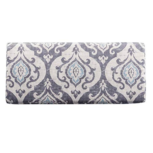 HomePop 36" Storage Ottoman Bench with Hinged Lid - Slate Damask - color: Slate Damask