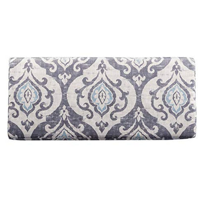 HomePop 36" Storage Ottoman Bench with Hinged Lid - Slate Damask - color: Slate Damask
