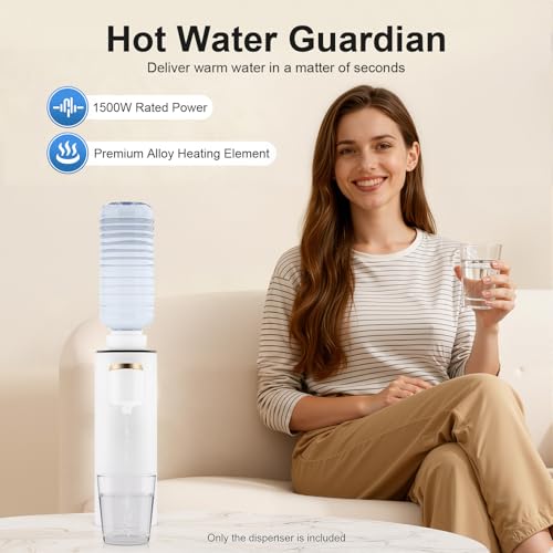 Instant Hot Water Dispenser, 1500W Electric Kettles, Countertop Instant Water Dispenser with 5 Temperatures & 2 Water Volume, Ideal for Home, Coffee Shop, Tea House