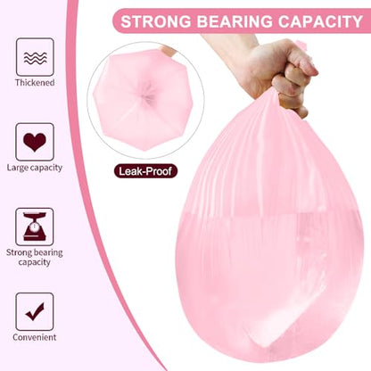 5 Rolls Small Trash Garbage Bags, 2.6 Gallon Strengthen Trash Bags, Durable Plastic Bags for Kitchen Office Home Bedroom Garden Waste Bin, Fit 10 Liter Trash-Can-Liners, 100 Count (Pink) - color: Pink