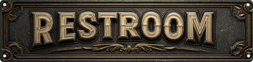 Vintage Tin Restroom Sign Retro Metal Sign Suitable For Home Street Shop Bar Restroom - Multi-Purpose For Indoor/Outdoor Use Plaque 4x16 Inch - color: Restroom