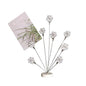 8-Branch Family Tree Picture Frame Holder, Card Photo Clips Holder Desk Stand for Memo Paper Note Photo Christmas Wedding Card Display (White Snowflake) - style: Snowflake