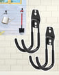2PCS Wall Mounted Storage Hook is Used for Hanging Steel Heavy-Duty Transparent Hooks, Suitable for Hanging Bicycles, Ladders, Garden Tools, and Large Items in Bathrooms and Kitchens DJA599-02
