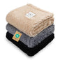 1 Pack 3 Calming Blankets Fluffy Premium Fleece Pet Blanket Soft Sherpa Throw for Dog Puppy Cat Beige/Black/Grey Large (41" x31'') - color: Beige/Black/Grey, size: Large (Pack of 3)