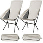 Wind Tour Portable Camping Chair Lightweight Foldable Outdoor Chair for Hiking Camp Backpacking Lawn Beach Fishing Picnic with Carry Bag (High-Back | White-2) - color: High-back | White-2