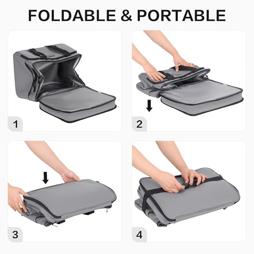 Hulongo Insulated Soft Cooler Bag, Large Ice Coolers Soft Sided Ice Chest for Beach, Collapsible and Portable - color: gray (30 CAN Medium)